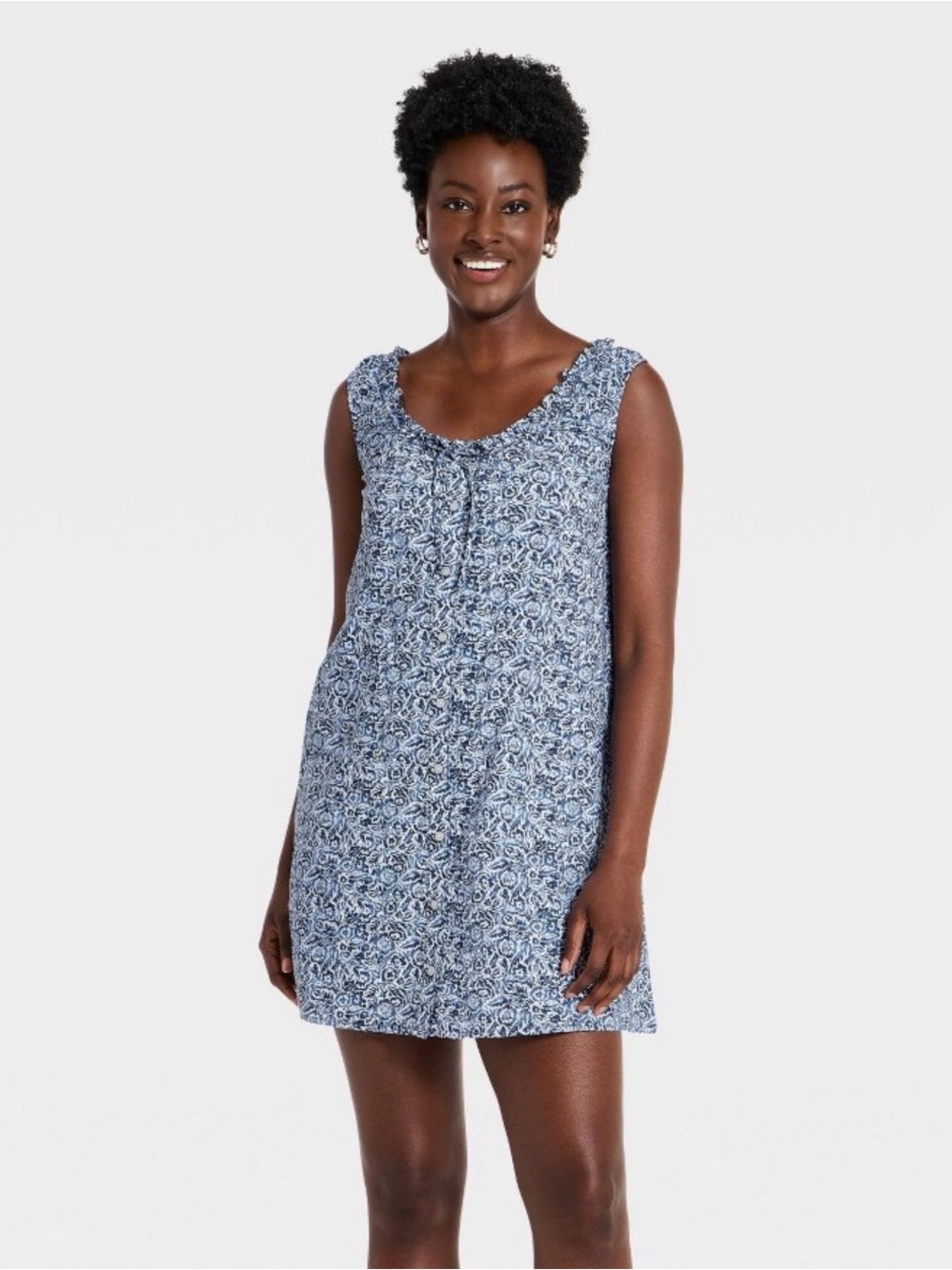 Universal Thread Floral Mini Swing Shift Dress Size XS